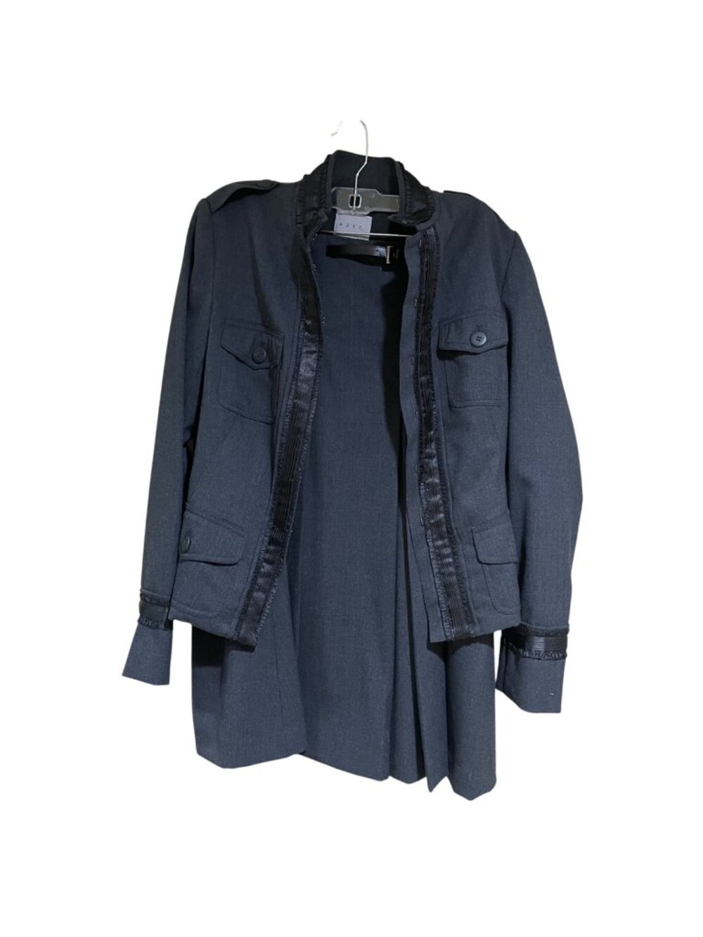 Philippe adec military inspired skirt suit set